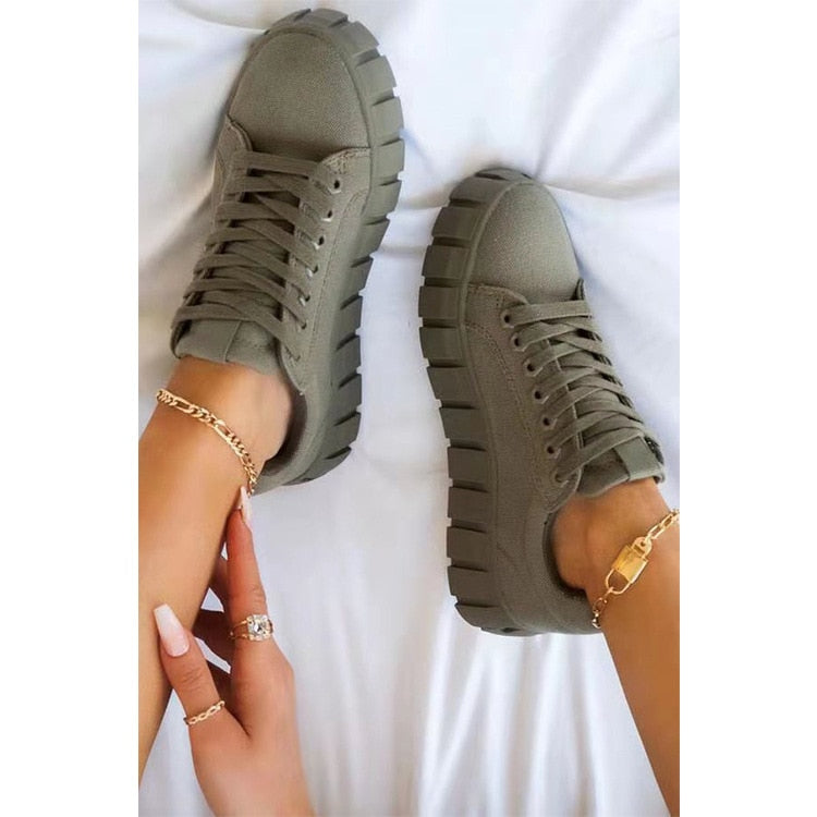 Femme Chaussures de sport – semelle de plateau et confort orthopédique