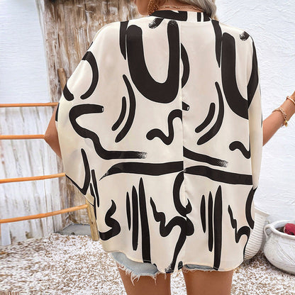 Blouse Femme Imprimé Géométrique