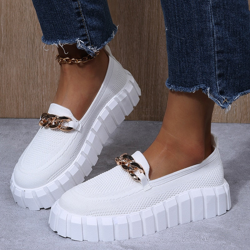 Femme Chaussures de sport – semelle de plateau et confort orthopédique